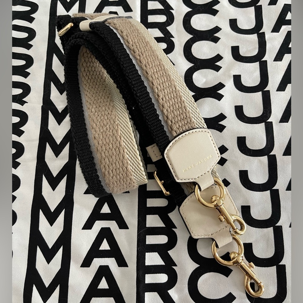 Marc Jacobs Beige and Black Webbing Strap